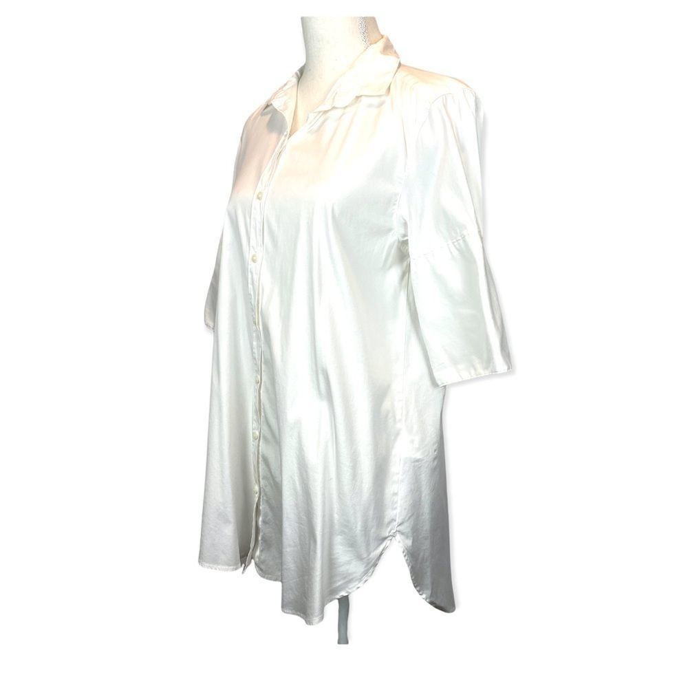 H&M L.O.G.G.oversized white button down blouse - Picture 2 of 6